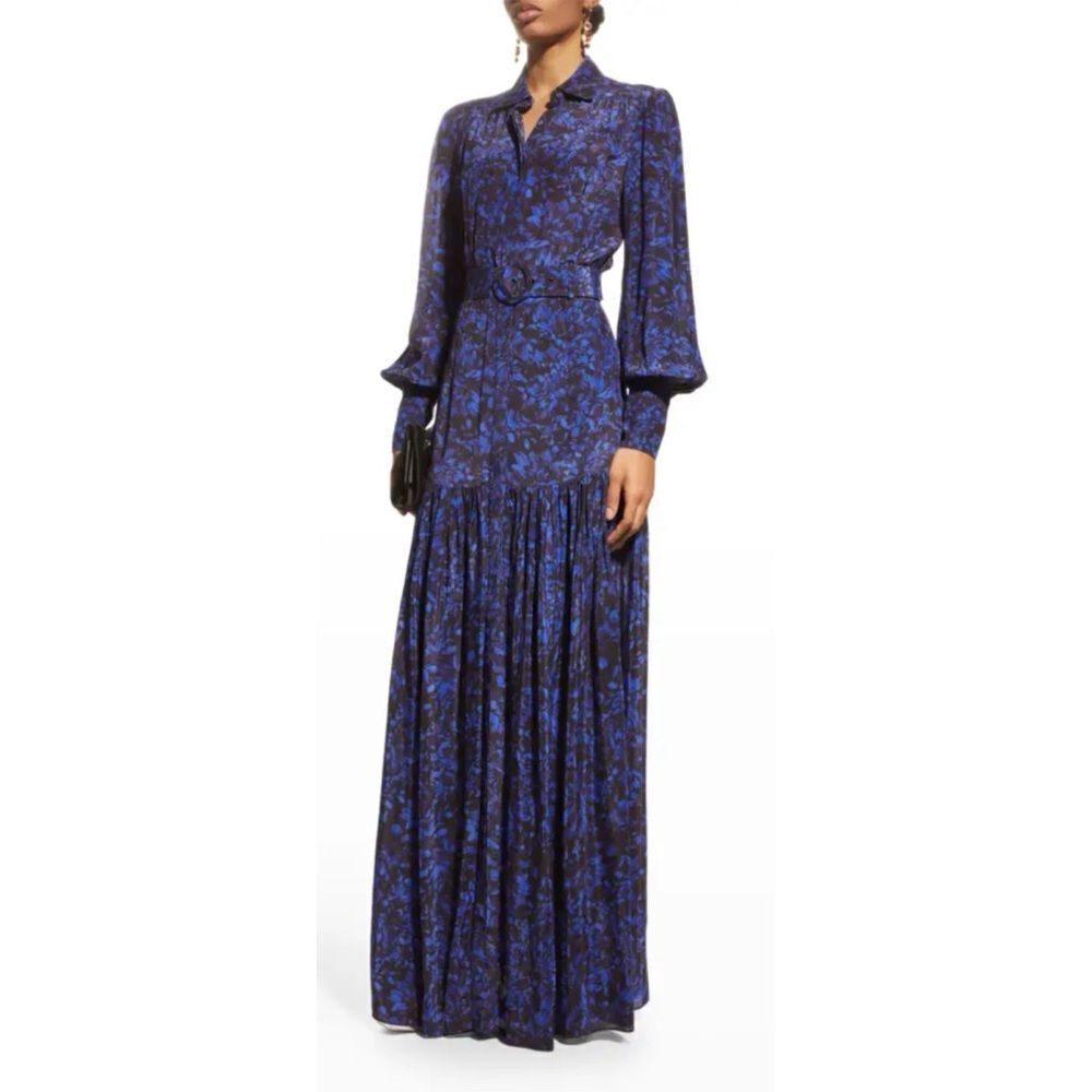 REBECCA VALLANCE
Sing The Blues Maxi - Print Dress Size 6